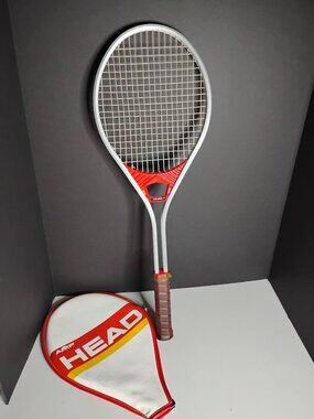 Vintage AMF Head Tennis Racket Approximately 27" Tall With Cover